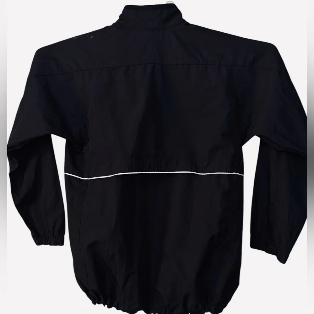 Nike Vintage 90s Mini Swoosh Black Half-Zip Anorak Windbreaker Youth Size S(4-6)
